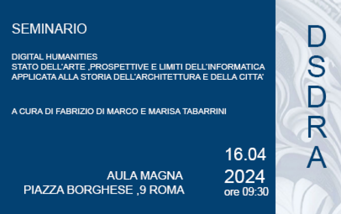 MARTEDÌ 16 APRILE ORE 9:30-17:30 - AULA MAGNA PIAZZA BORGHESE 9