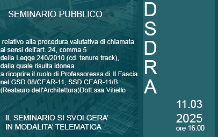 SEMINARIO PUBBLICO DOTT. SSA Maria Vitiello