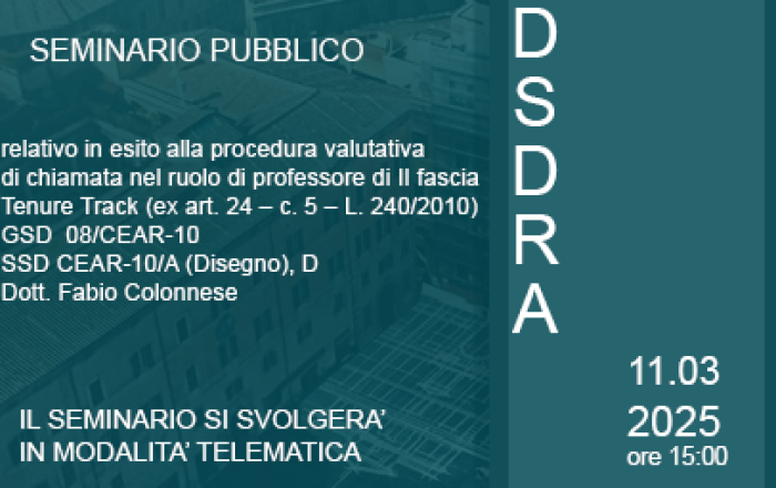 SEMINARIO PUBBLICO DOTT. Fabio Colonnese