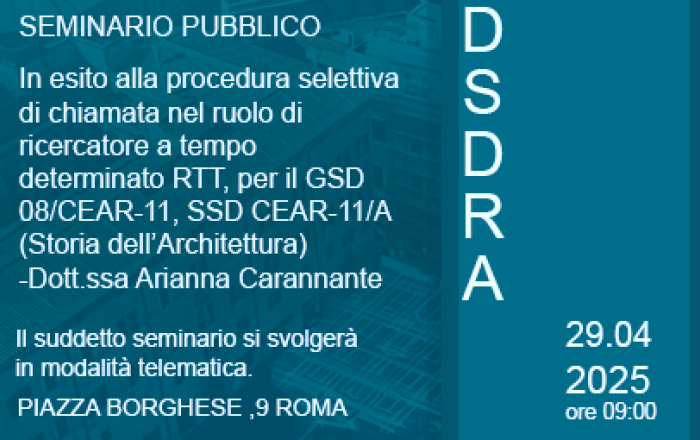 SEMINARIO PUBBLICO DOTT. SSA Arianna  Carannante