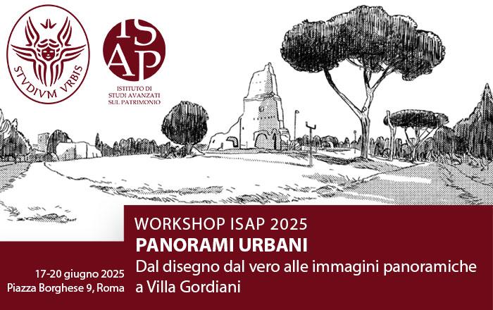 Bando per la selezione di n° 25 partecipanti al Workshop “PANORAMI URBANI - Dal disegno dal vero alle immagini panoramiche a Villa Gordiani”